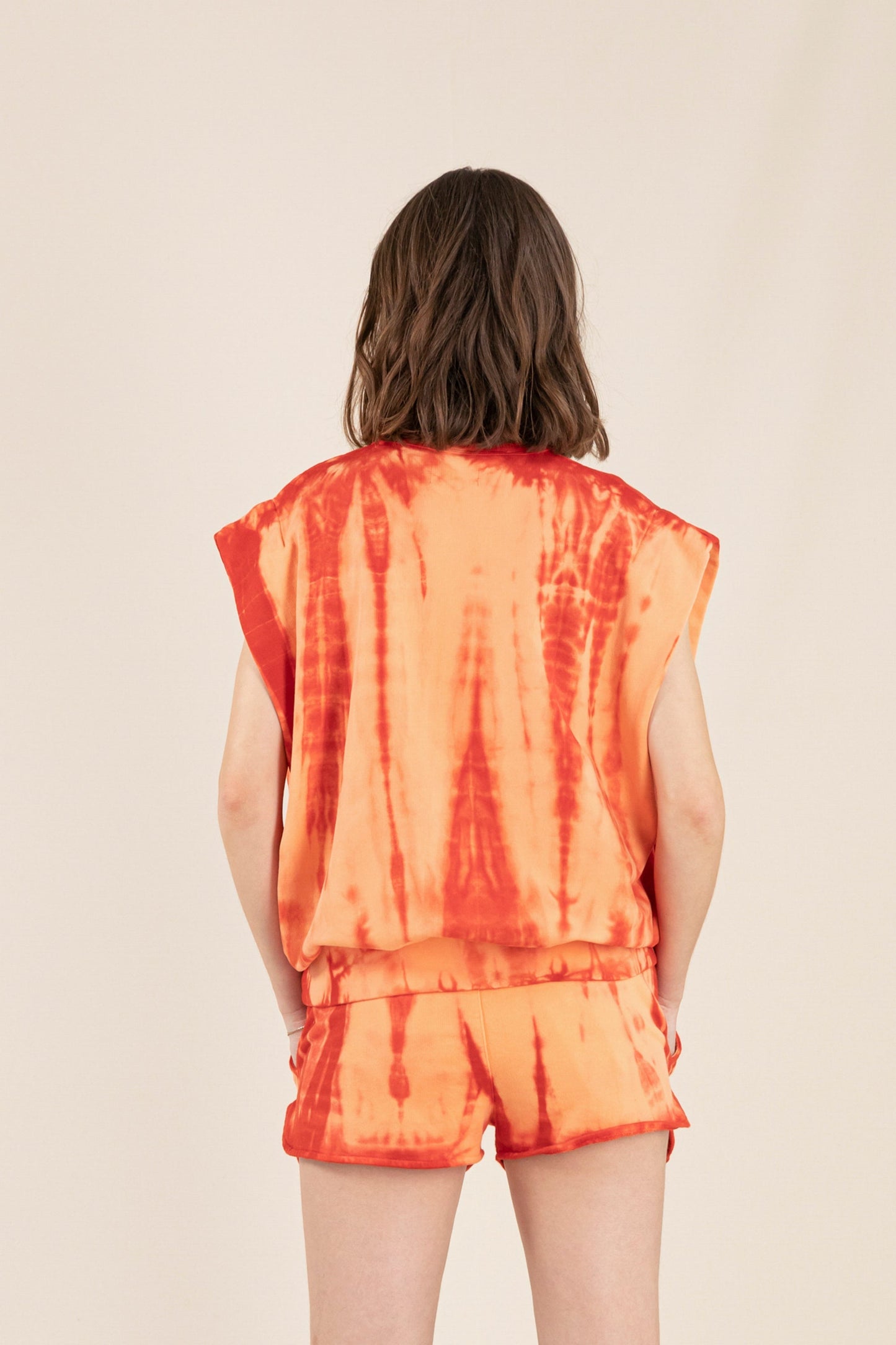 CAROL Coral Tie & Dye - Rounded Effect Sweater | Women