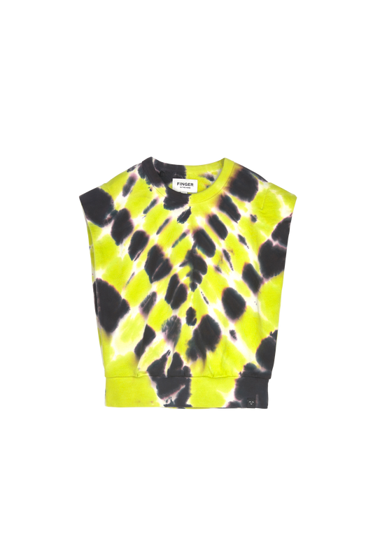 CAROL Fluo Lime Splash - Rounded Effect Sweater | Women