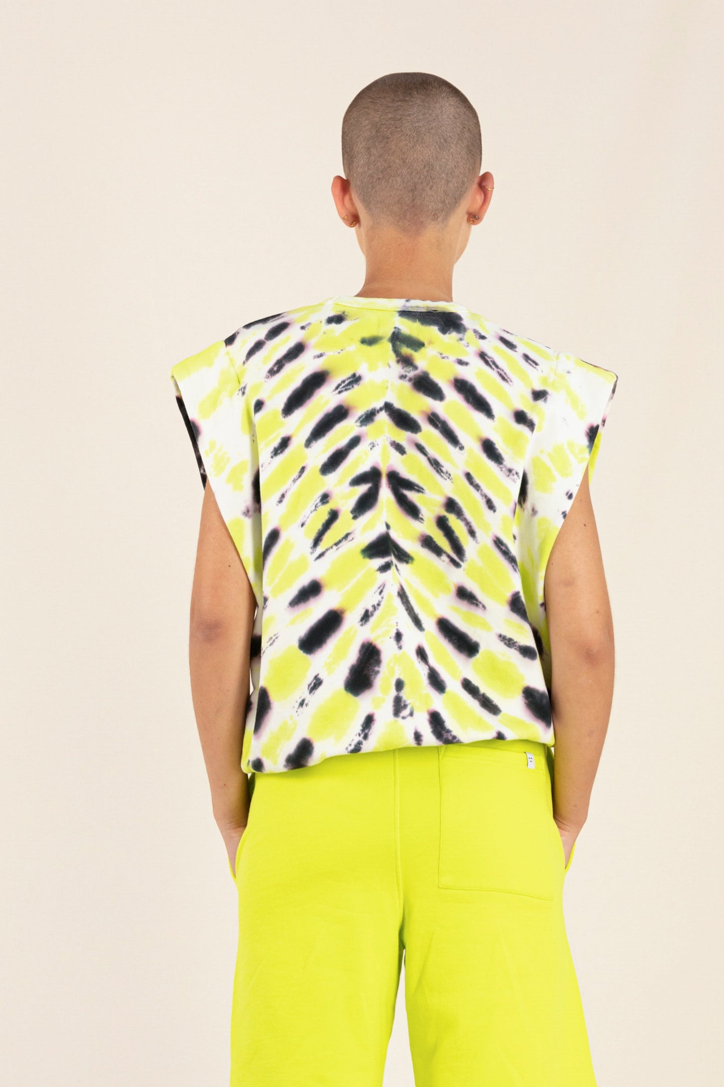 CAROL Fluo Lime Splash - Rounded Effect Sweater | Women