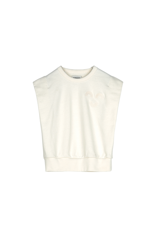 CAROL Off White Macaroni - Rounded Effect Sweater