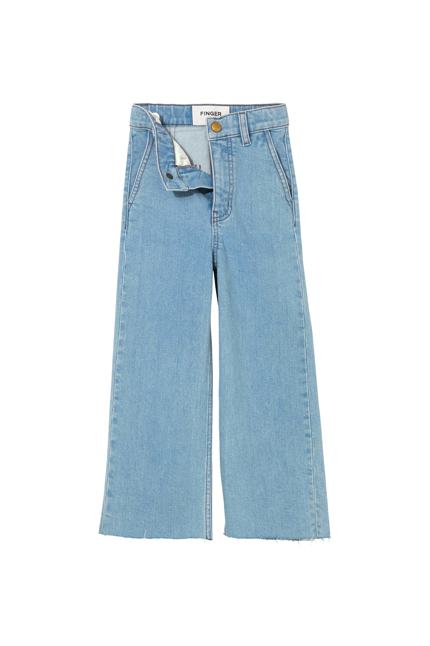 CHARLIE Bleached Blue - Loose Fit Cropped Jeans