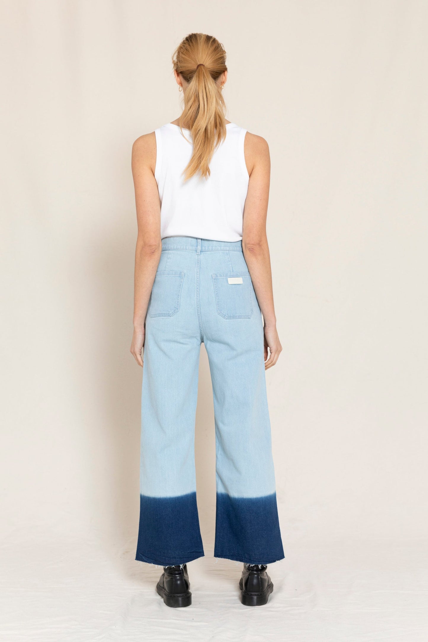 CHARLIE Super Bleached Bicolor - Loose Fit Cropped Jeans | Women