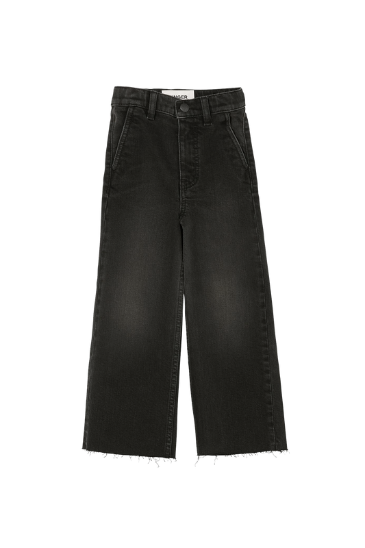CHARLIE Used Black - Loose Fit Cropped Jeans