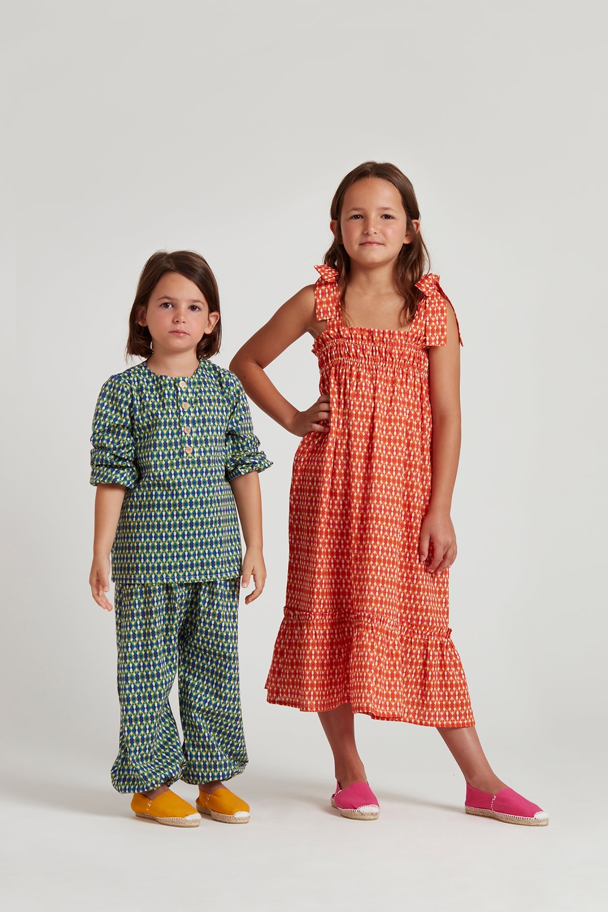 Nightdress Geo orange