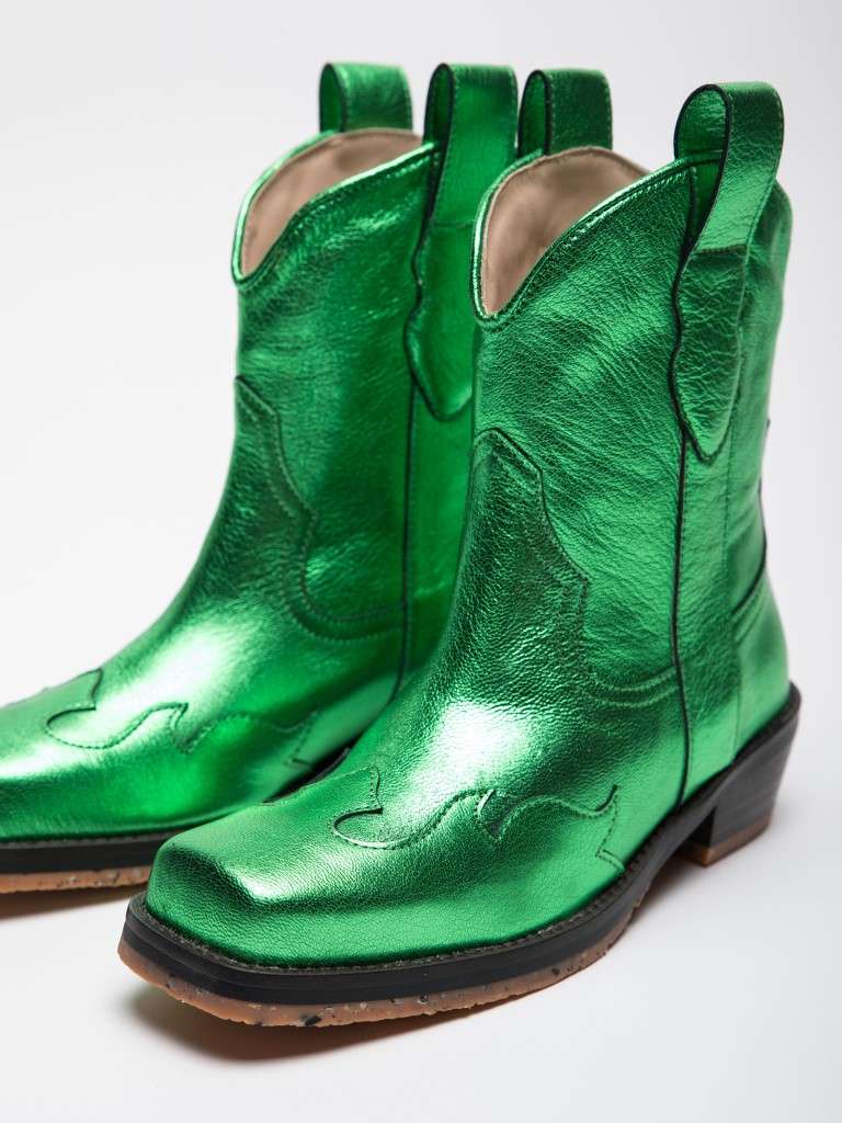 Citron Metallic Green Shoes Maison Mangostan 
