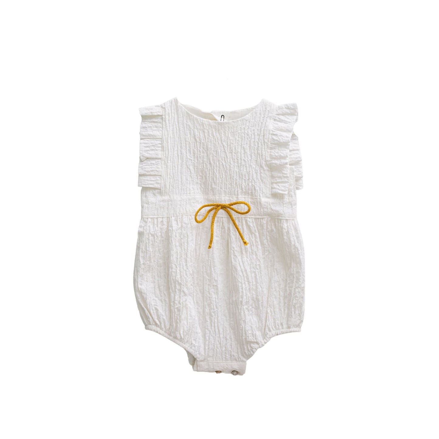 Hunter Romper in White Baby Grows Cosmosophie 