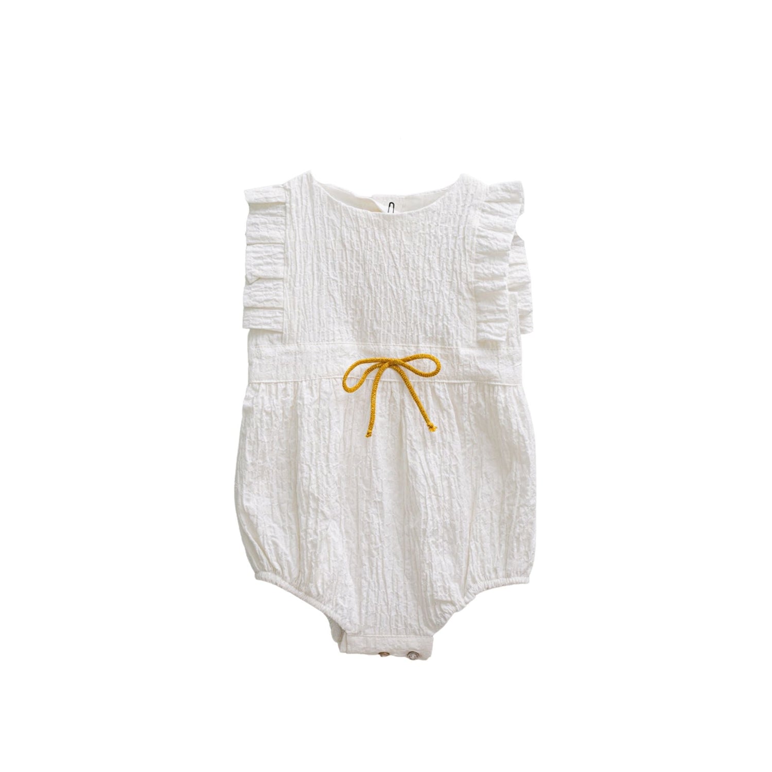 Hunter Romper in White Baby Grows Cosmosophie 