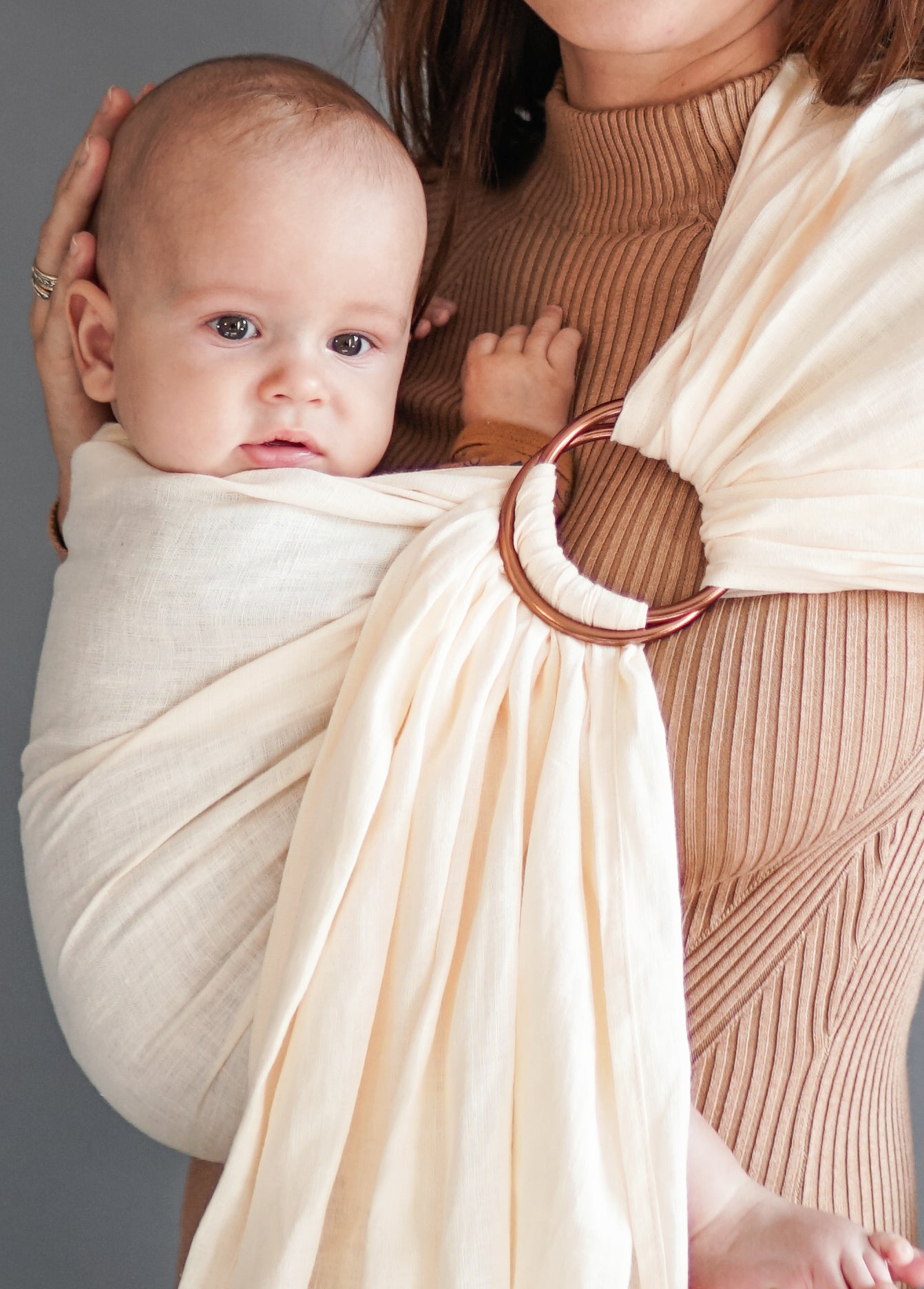 Linen Ring Sling: Crema