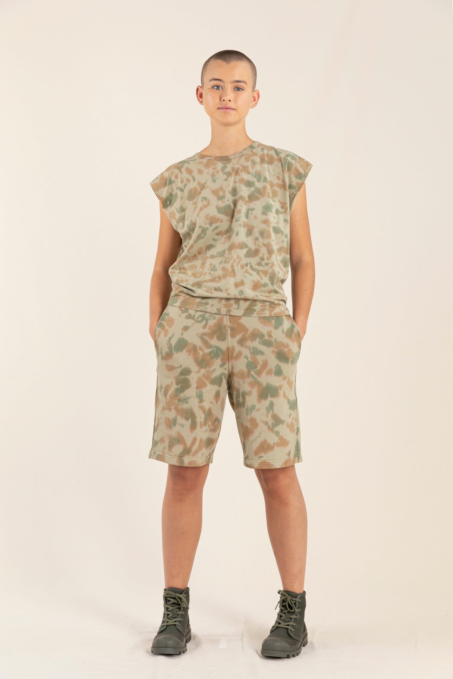 DUNK Khaki Tie & Dye - Bermuda Shorts | Women