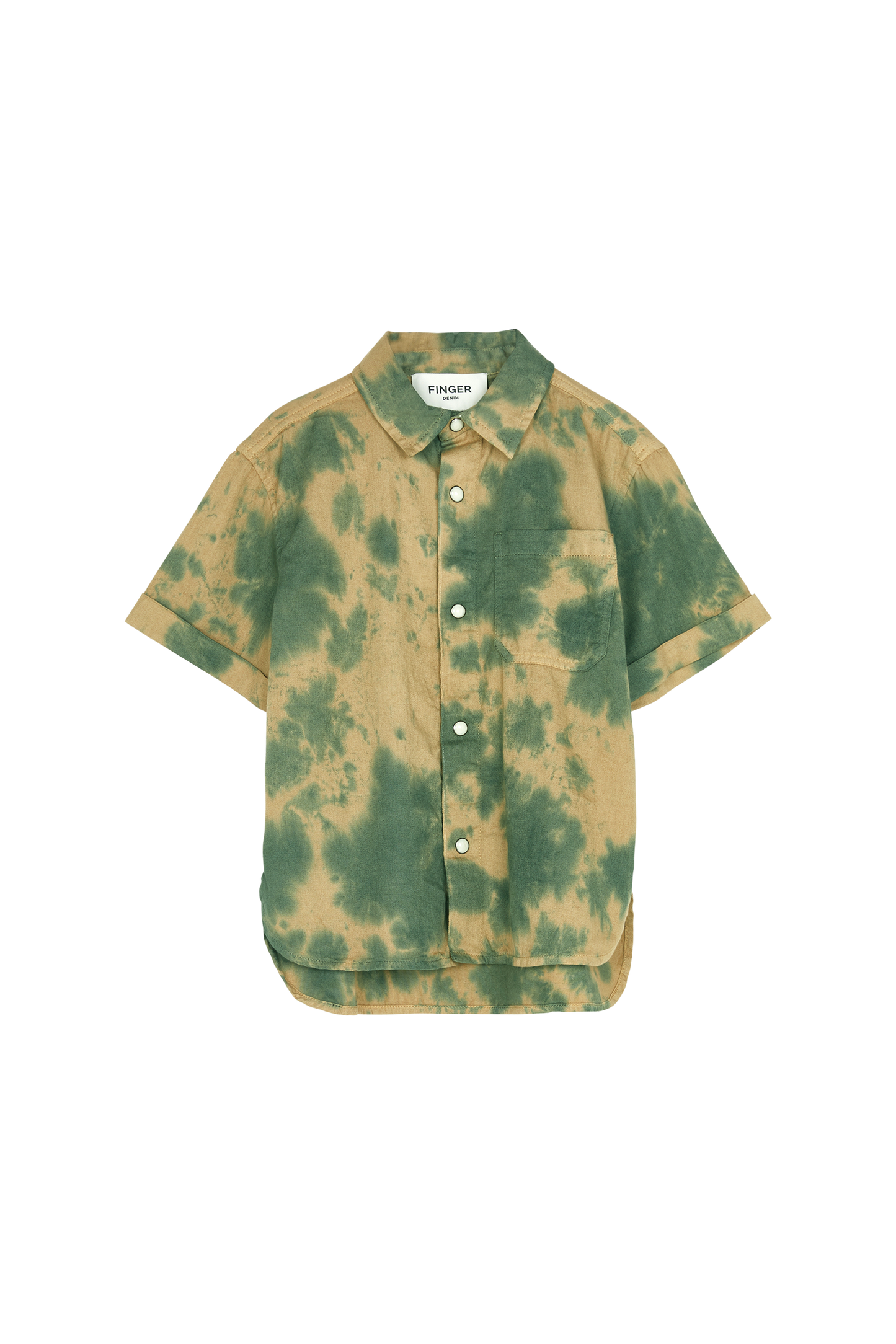 DUSTER Khaki  Tie & Dye - Short Sleeve Shirt