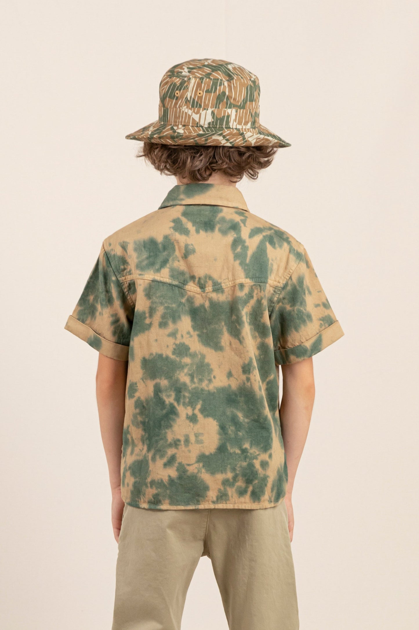 DUSTER Khaki  Tie & Dye - Short Sleeve Shirt | Women