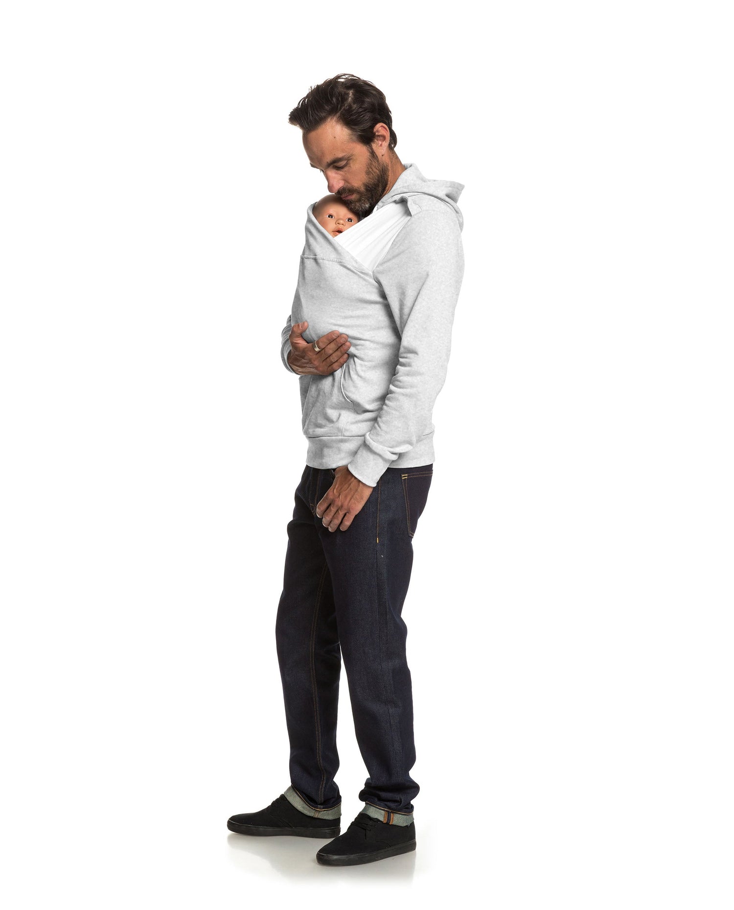 Baby carrier sweatshirt | Daddy Plays | Heather grey Carriers Mama Hangs 