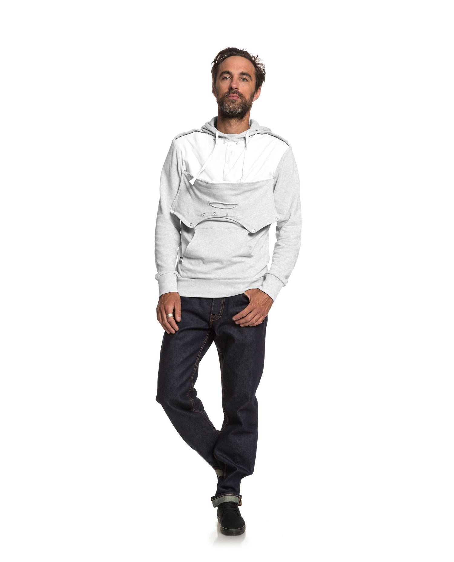 Baby carrier sweatshirt | Daddy Plays | Heather grey Carriers Mama Hangs 