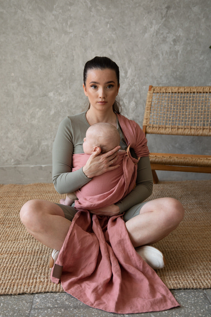 Linen Ring Sling: Desert Rose