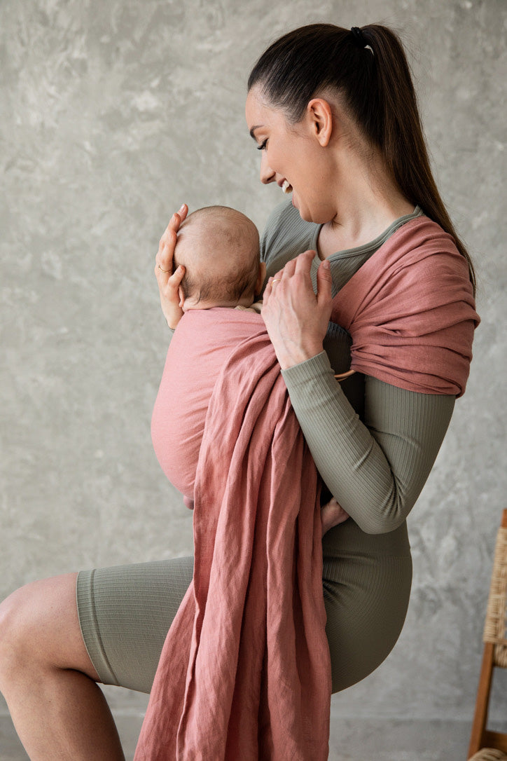 Linen Ring Sling: Desert Rose