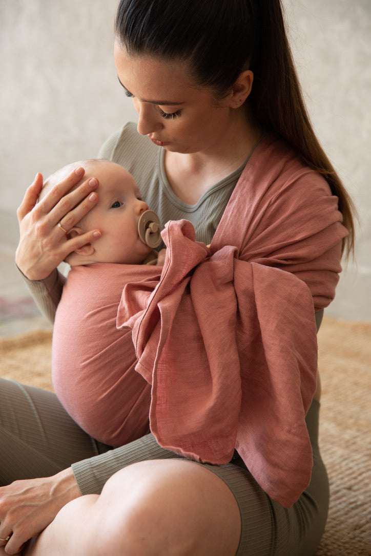 Linen Ring Sling: Desert Rose
