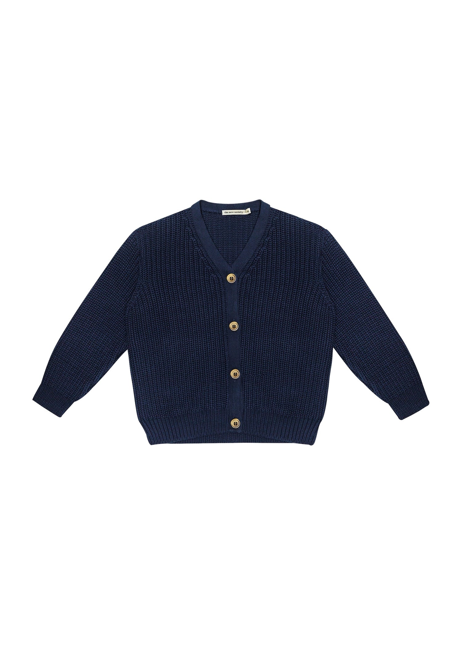 Easy Rib Cardigan Navy Outerwear The New Society 