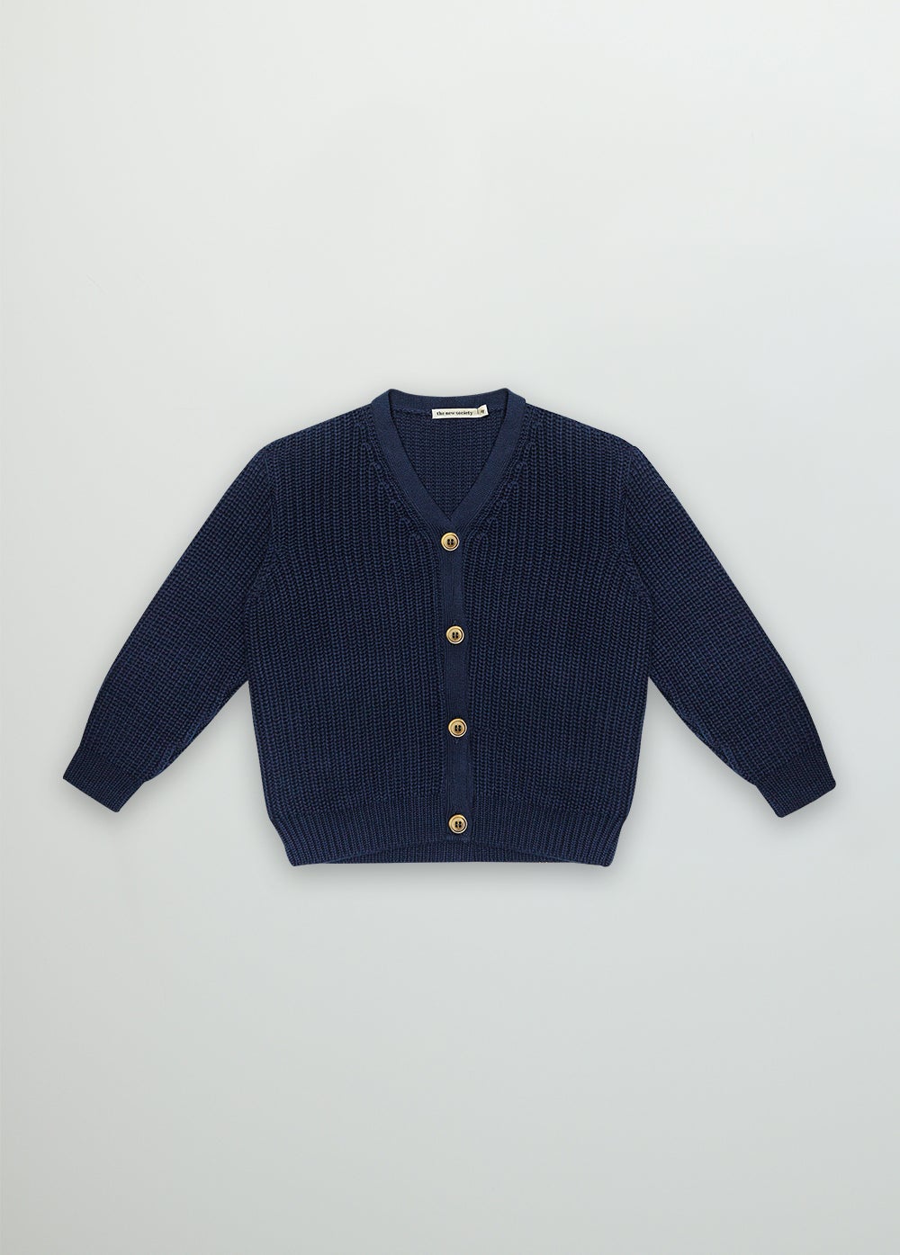 Easy Rib Cardigan Navy Outerwear The New Society 