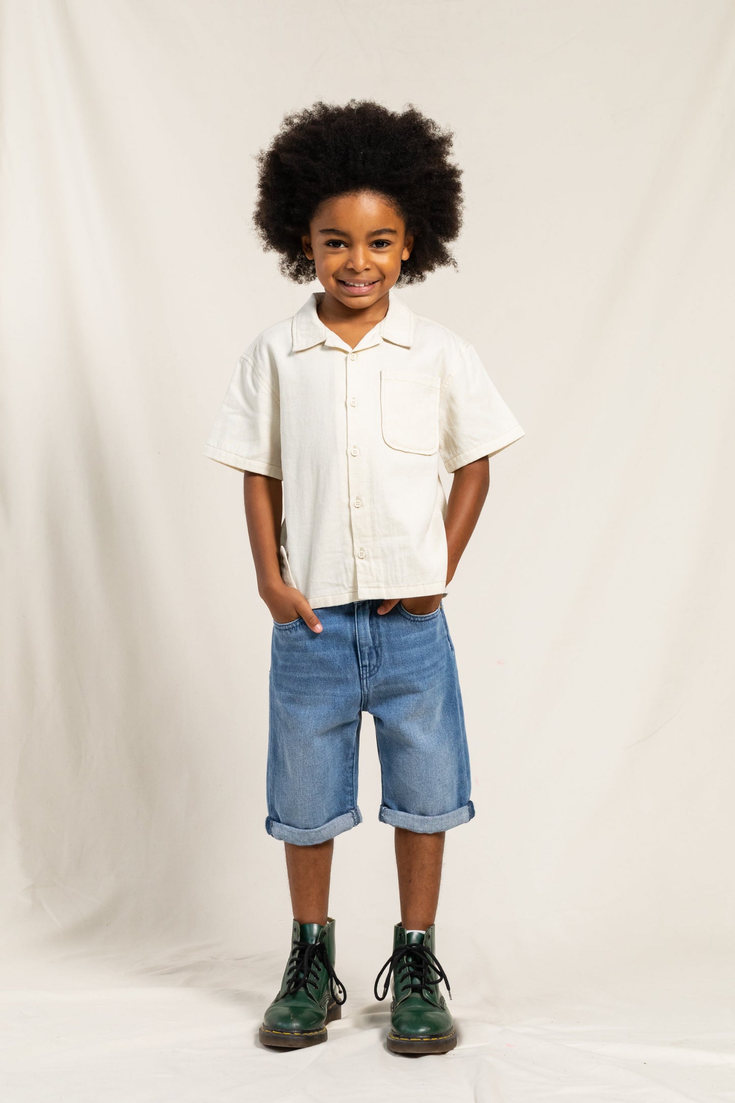 EDMOND Medium Blue - 5-Pocket Comfort Fit Shorts