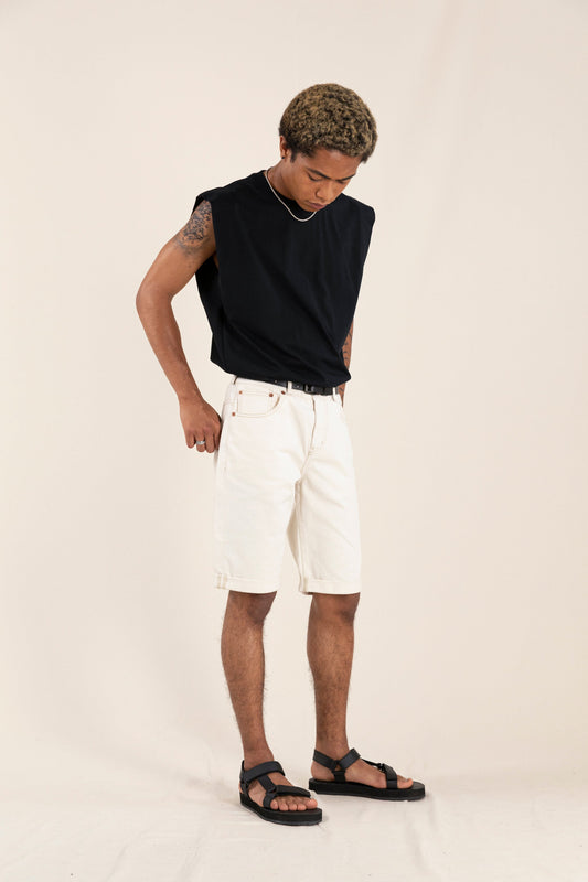 EDMOND Raw Ecru - 5-Pocket Comfort Fit Shorts