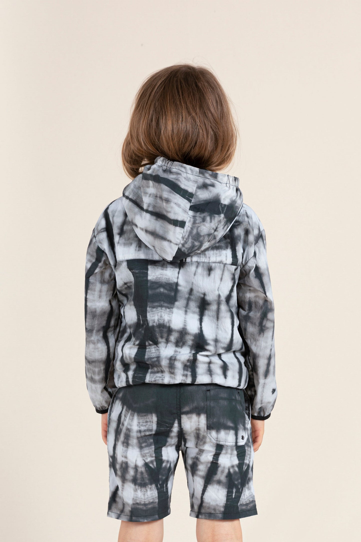 ELLY Black Tie & Dye - Hooded Pullover Jacket