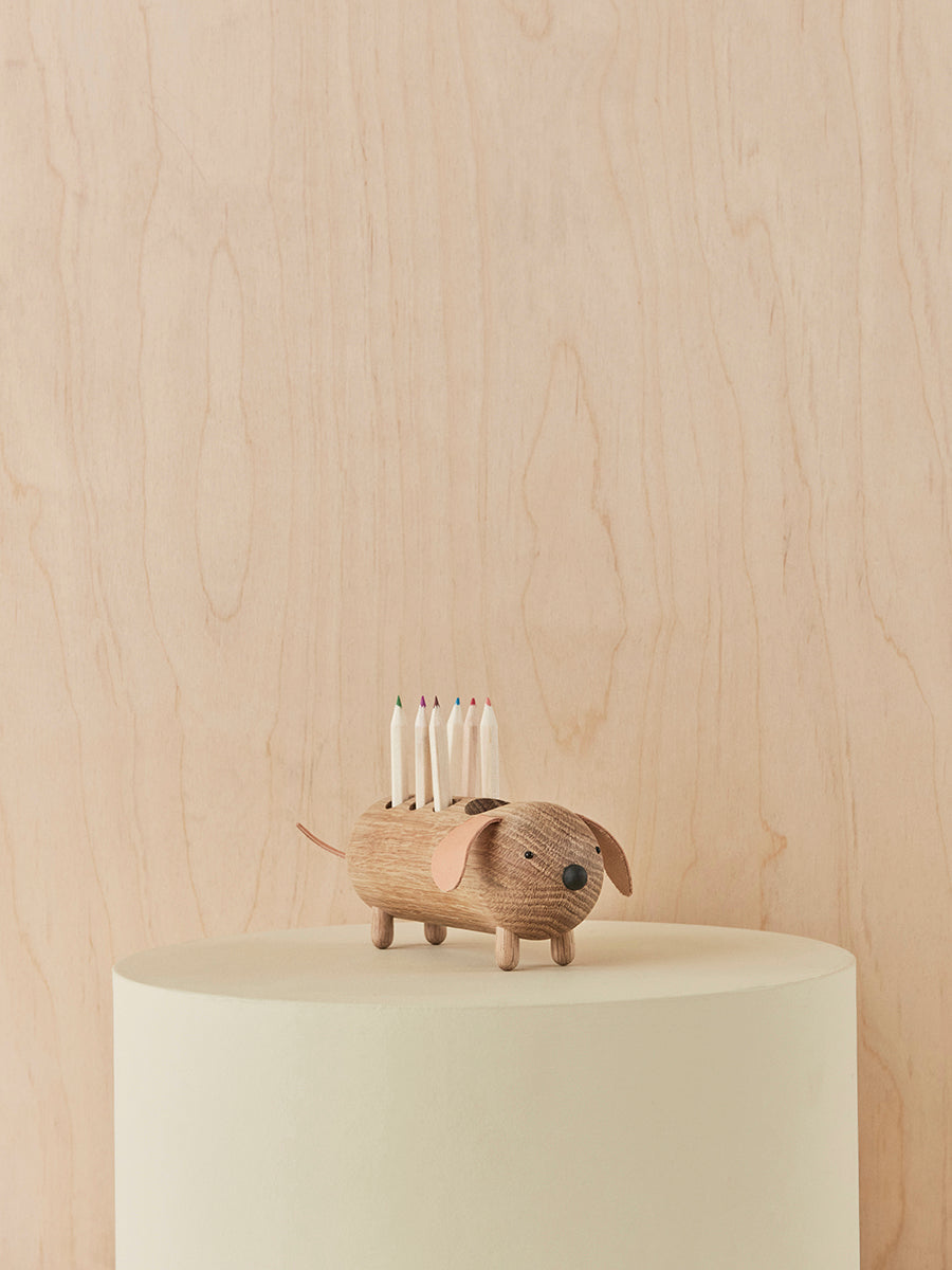 Eddie Dog Pencil Holder - Nature Accessories - MINI OYOY 