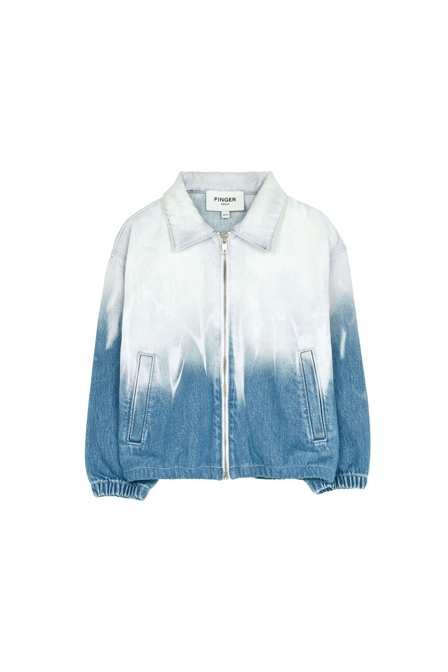 FLAME Bleached Blue Dip Dye - Oversized Fit Denim Jacket | Women
