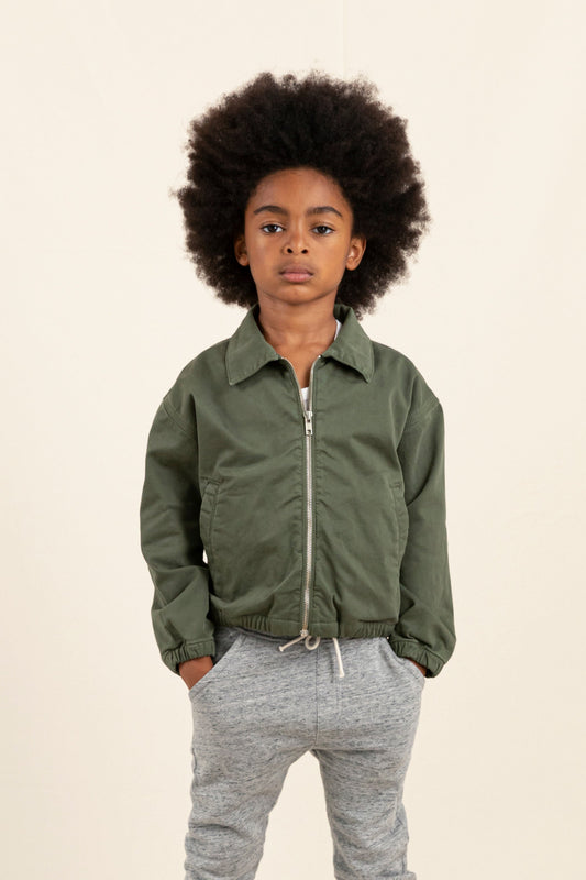 FLAME City Khaki - Oversized Fit Denim Jacket