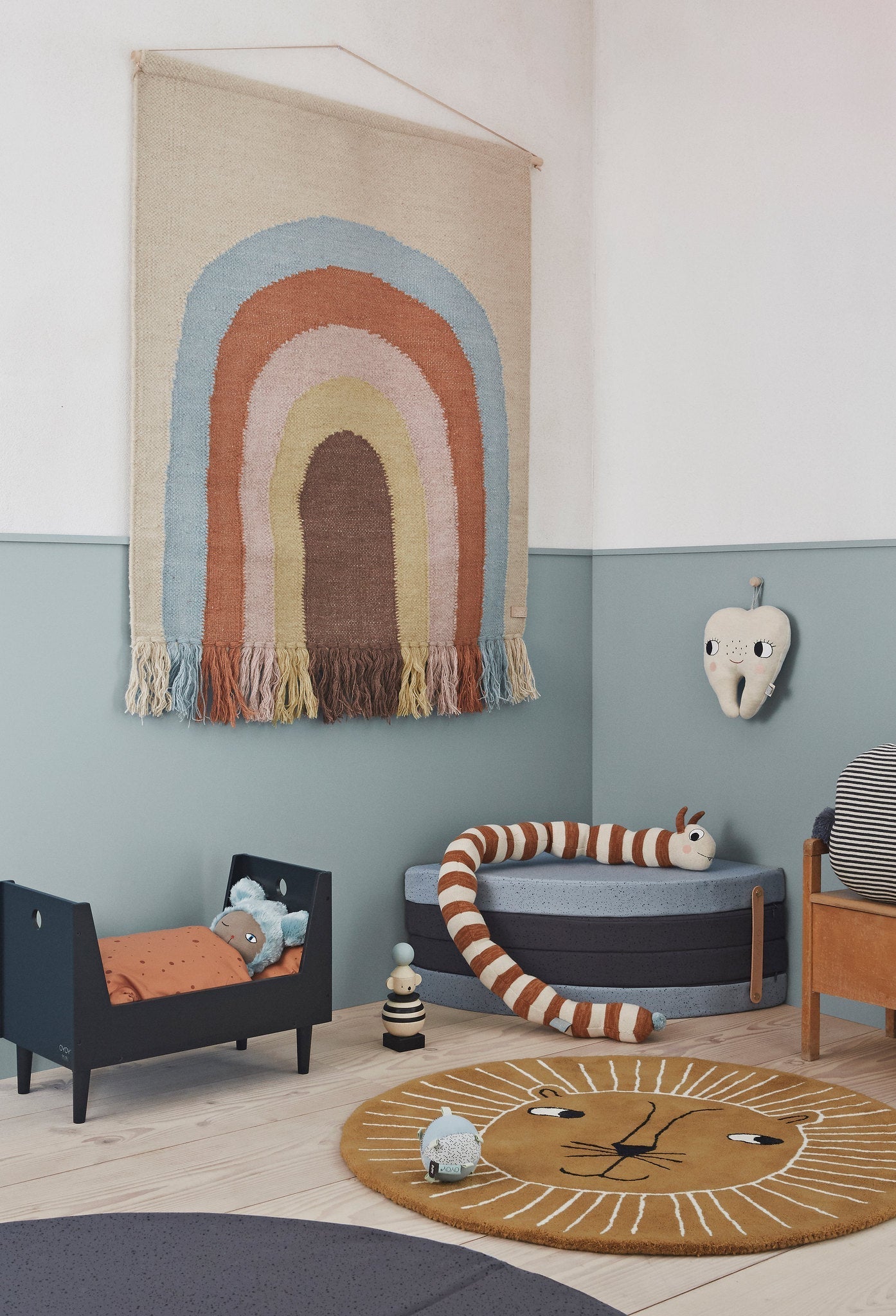 Follow The Rainbow Wall Rug - Multi Wallart OYOY 