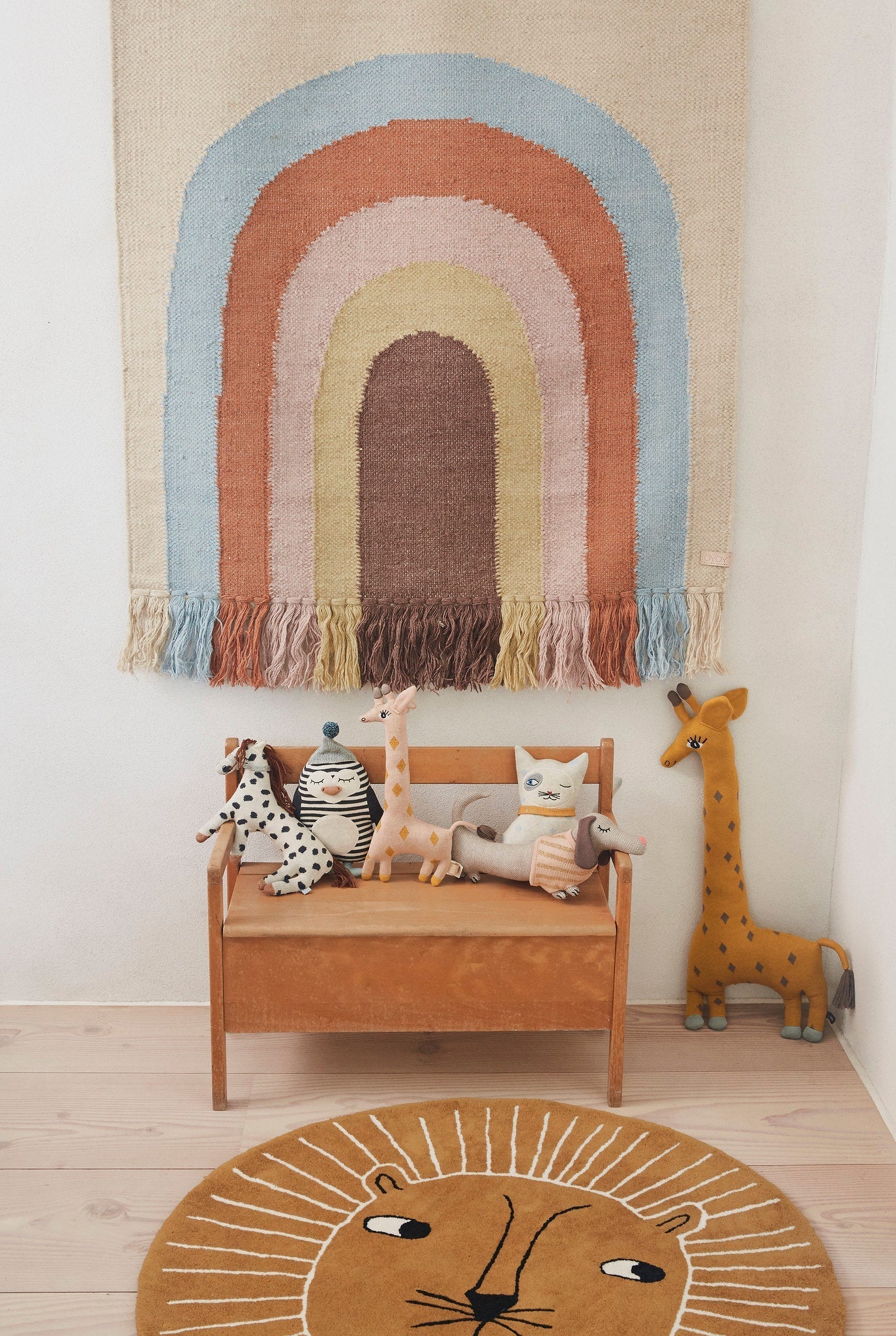 Follow The Rainbow Wall Rug - Multi Wallart OYOY 