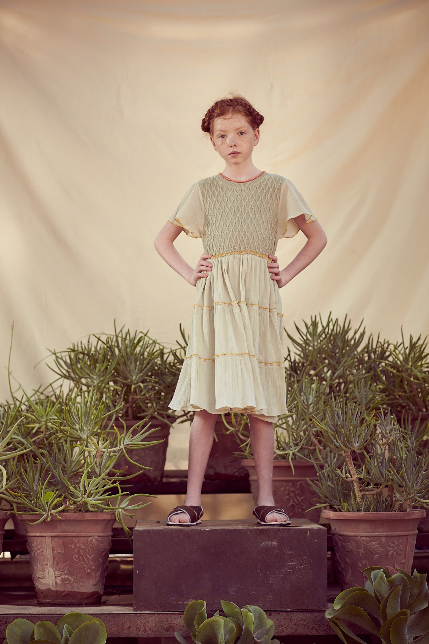 Green aven combined dress Dresses Coco au lait 
