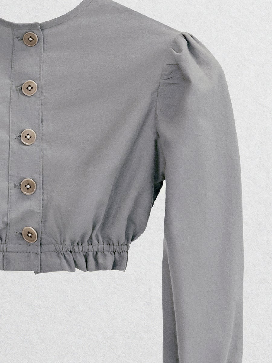 The Ginger Top - Grey poplin Tops Five of us 