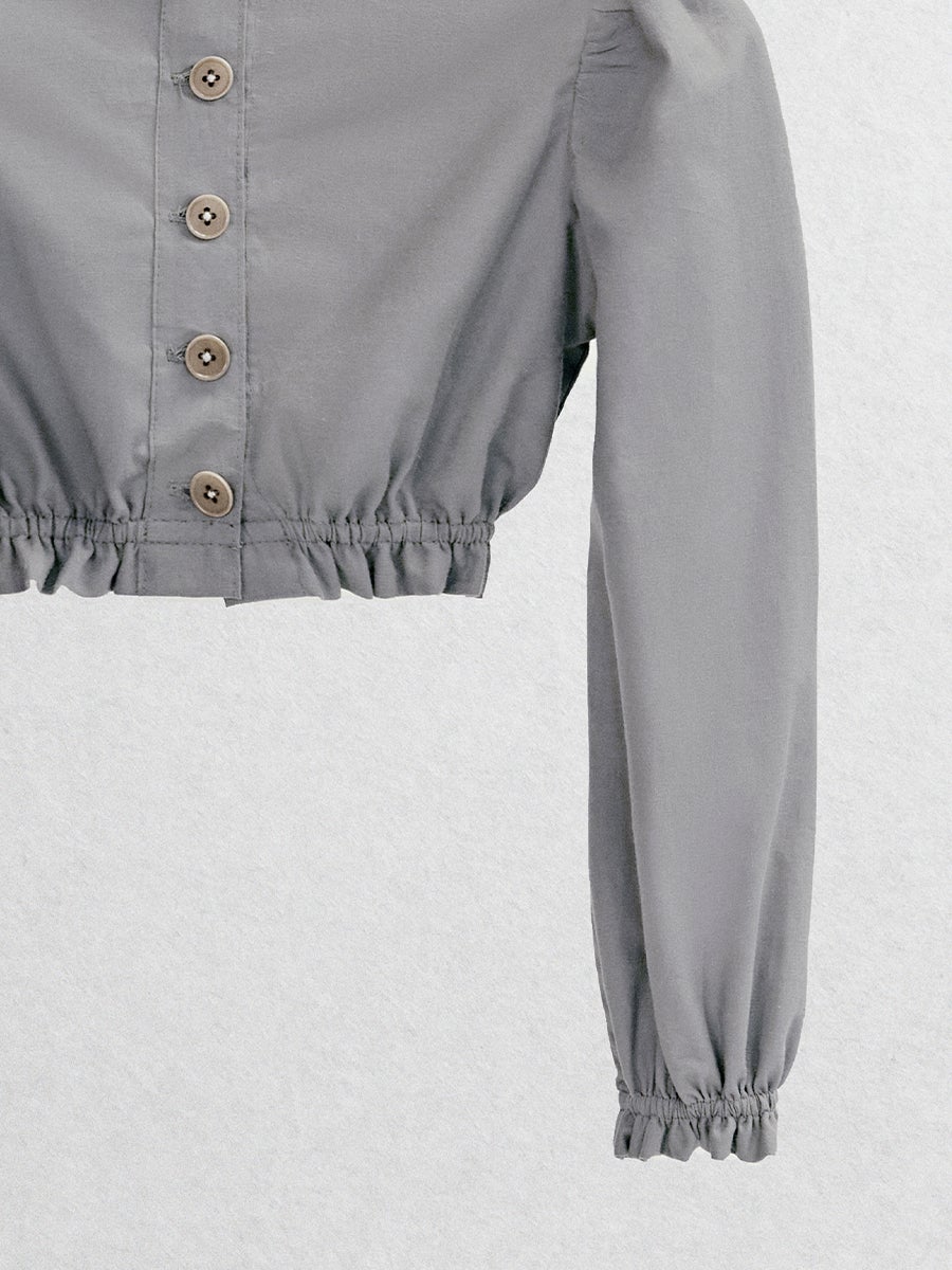 The Ginger Top - Grey poplin Tops Five of us 