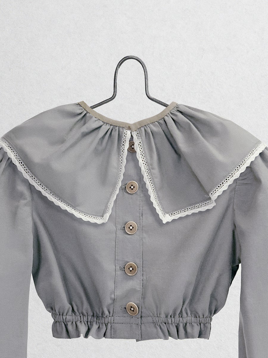 The Ginger Top - Grey poplin Tops Five of us 