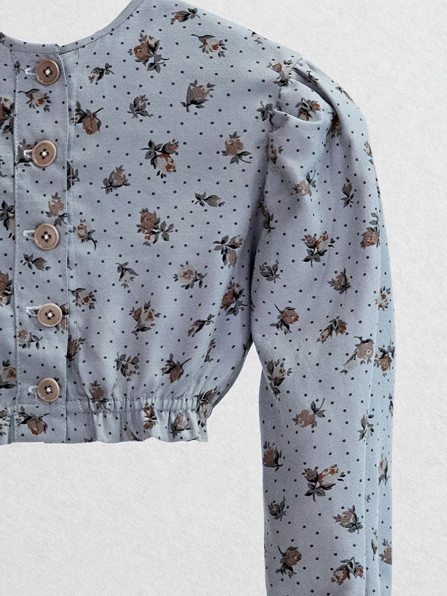 The Ginger Top - Blue Crepe Tops Five of us 