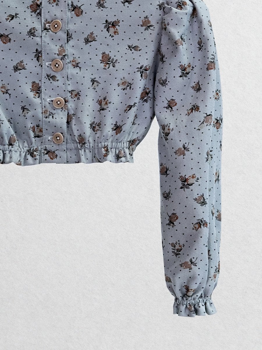 The Ginger Top - Blue Crepe Tops Five of us 