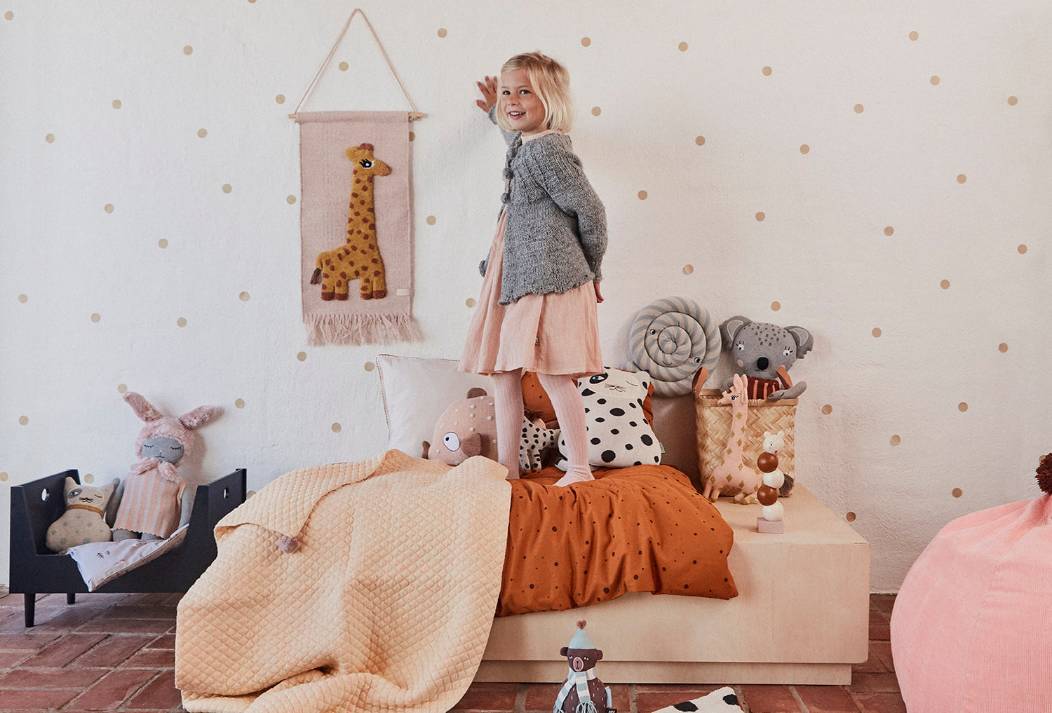 Wallhanger - Giraffe - Rose Wallart OYOY 