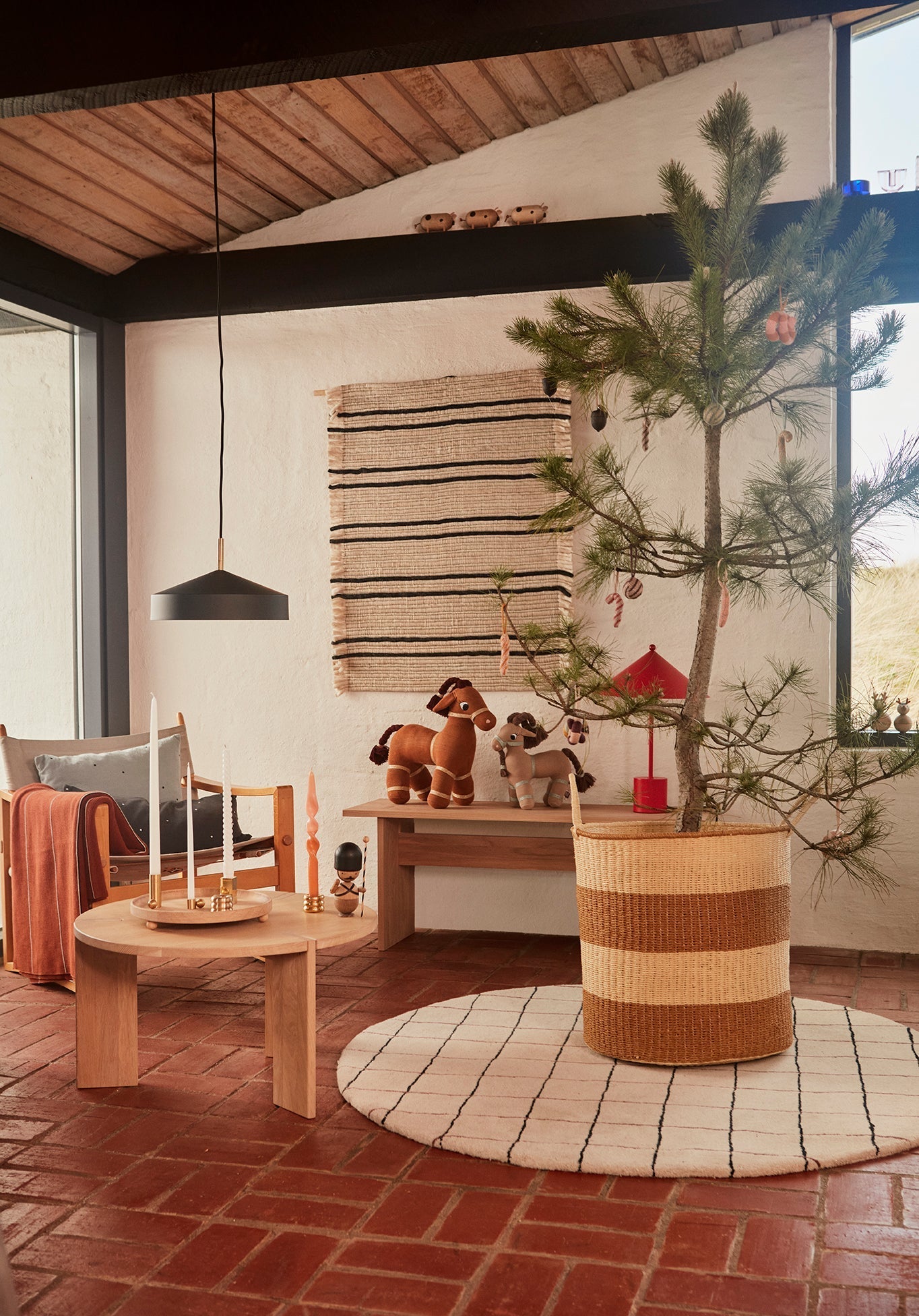 Circle Rug - Grid - Offwhite Rug OYOY 