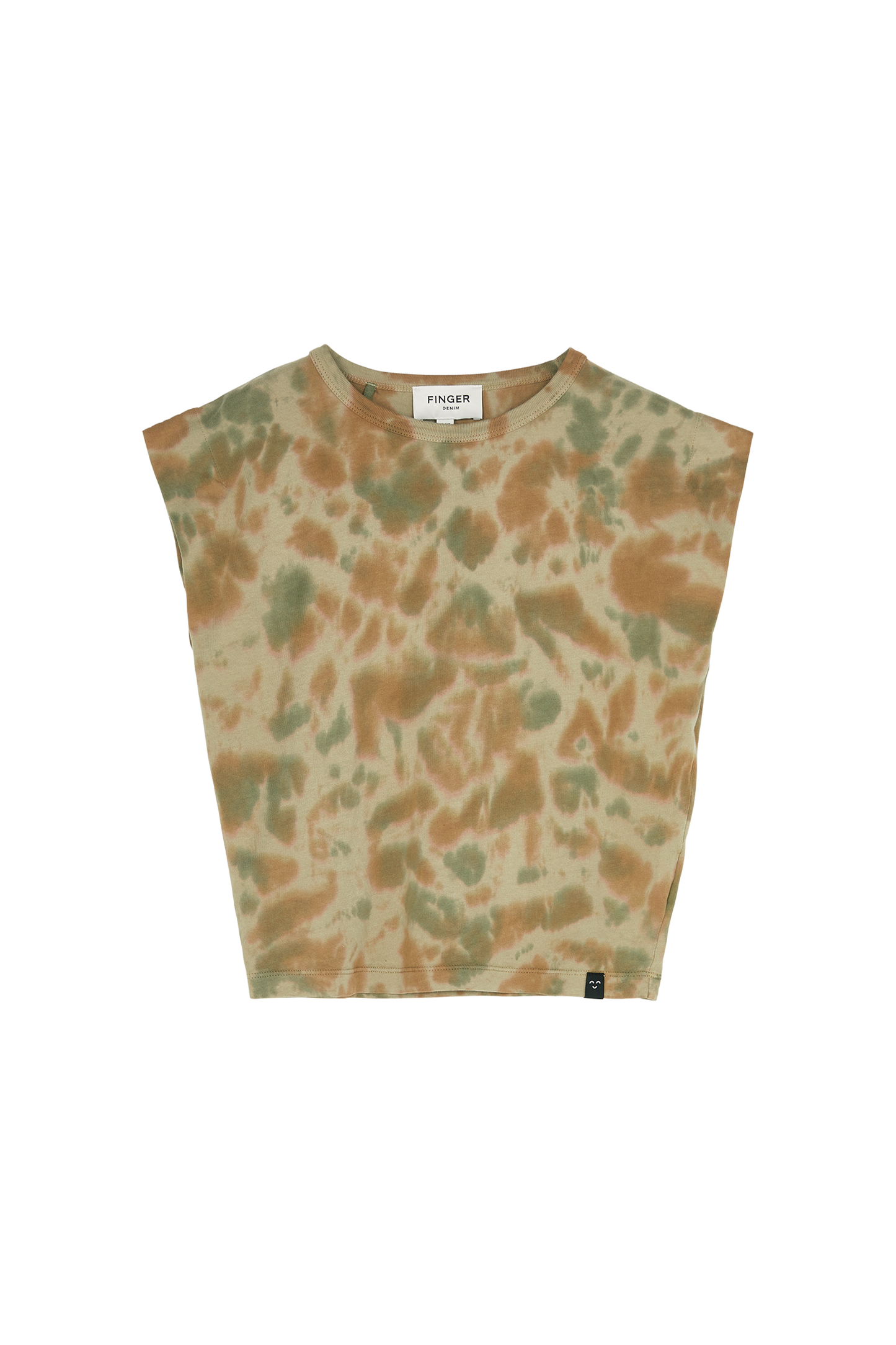 HALEY Khaki Tie & Dye - Sleeveless T-shirt