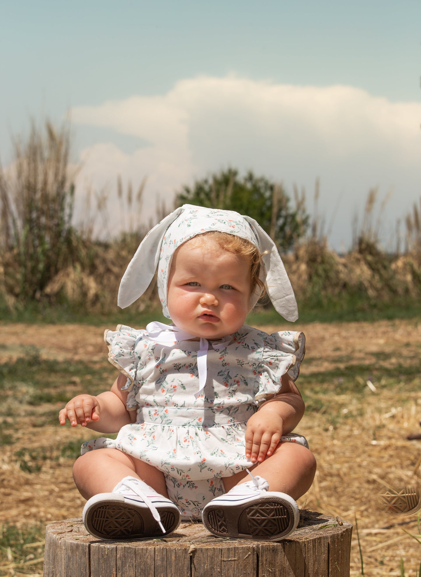 Hannah Romper Bloom Print Baby Grows Cosmosophie 