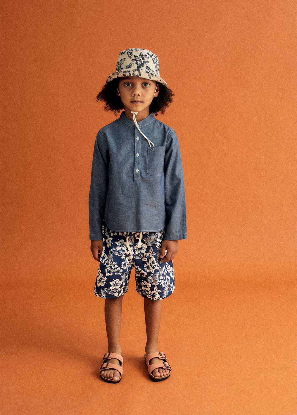 Hibiscus Bermuda Print Shorts The New Society 