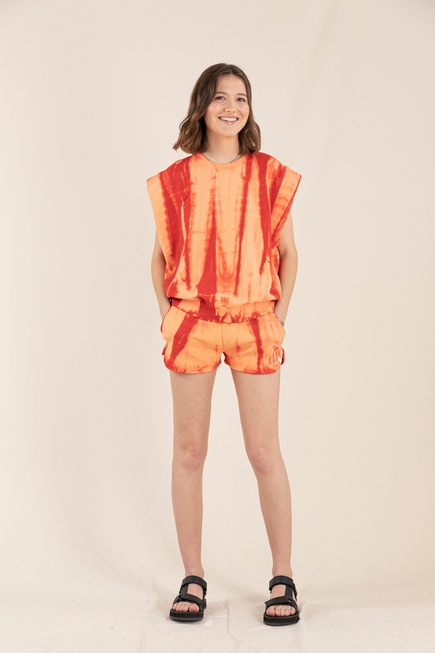 HOLIDAY Coral Tie & Dye - Mini Shorts