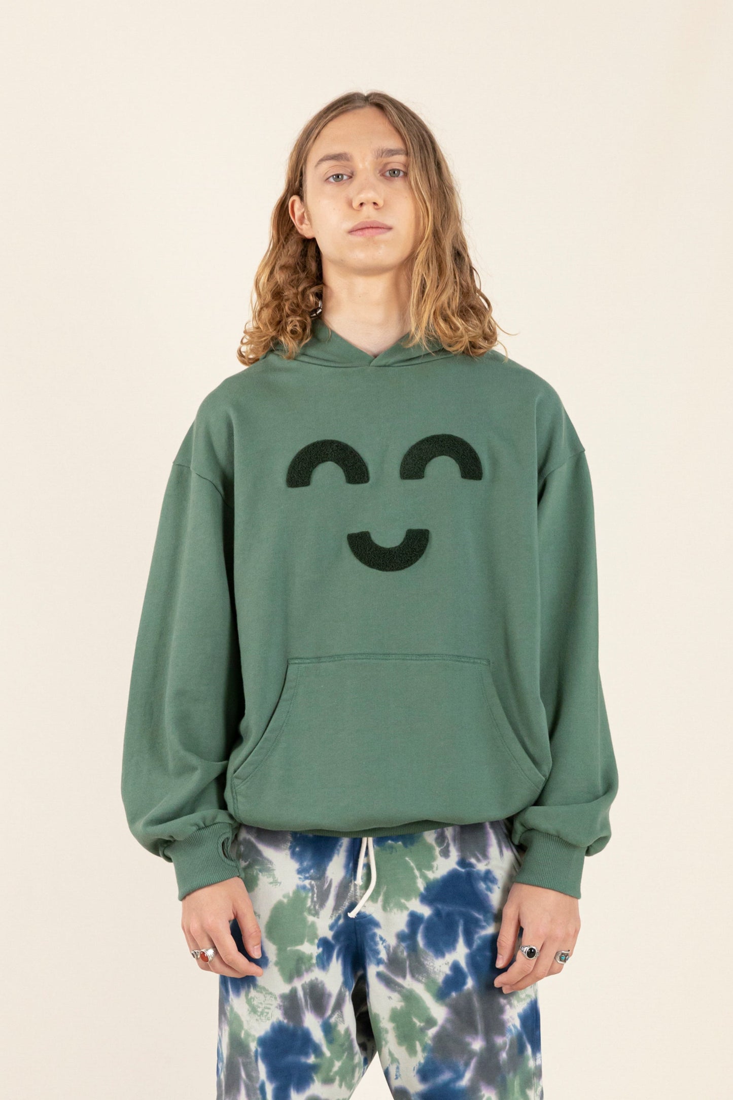 HOPE Green Khaki Macaroni - Loose Hoodie