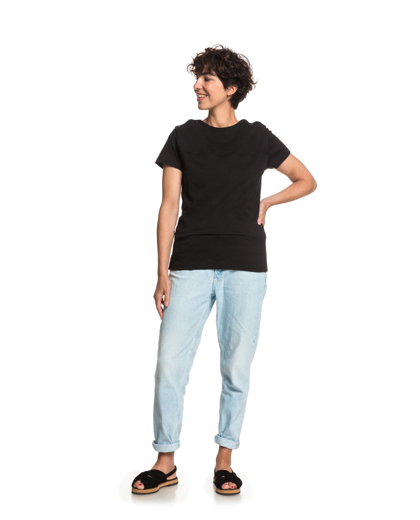 Baby carrier t-shirt | Summer Mama | Black Carriers Mama Hangs 