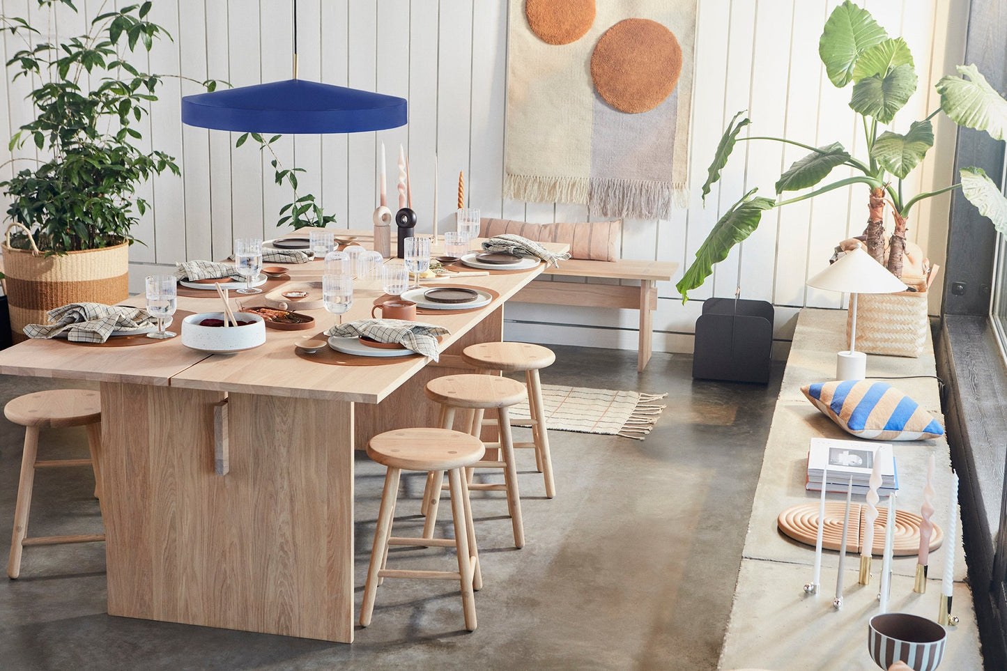 Hatto Pendant - Large - Optic Blue Pendel Lamp OYOY 