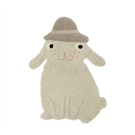 Hopsi Rabbit Rug - Offwhite Rugs OYOY 
