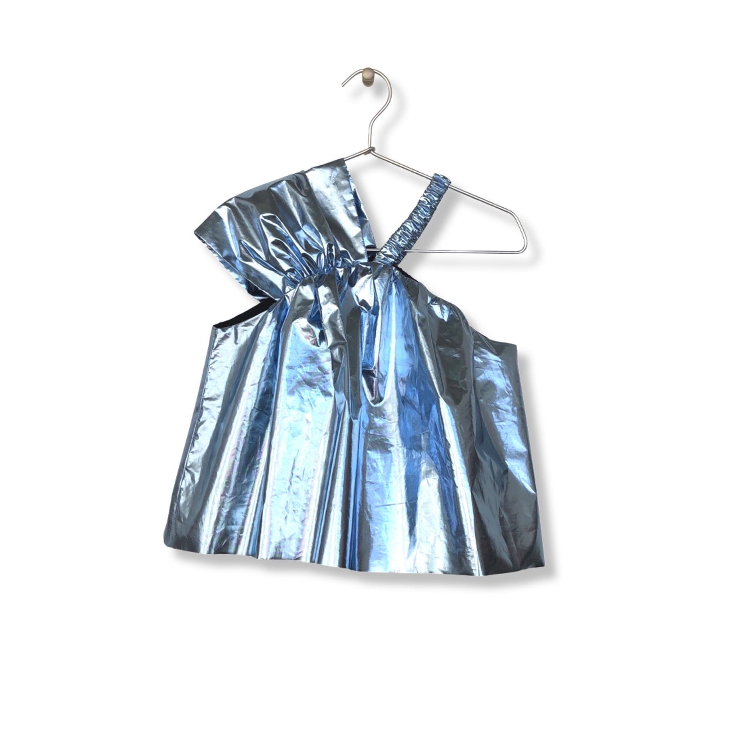 METALLIC COATED ASYMMETRIC TOP