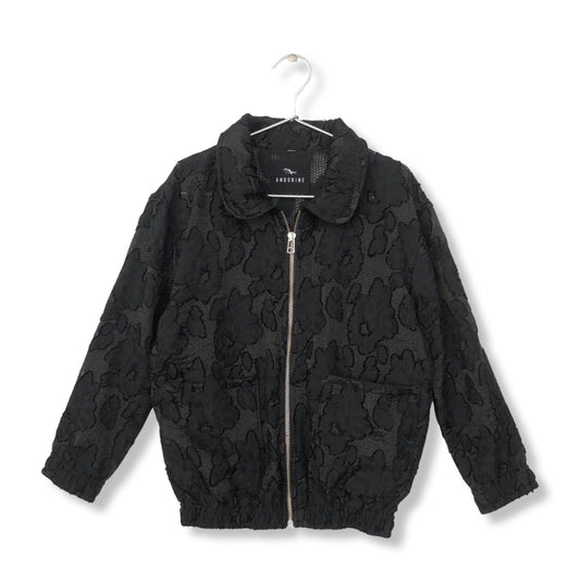 BLACK BURNOUT LACE JACKET