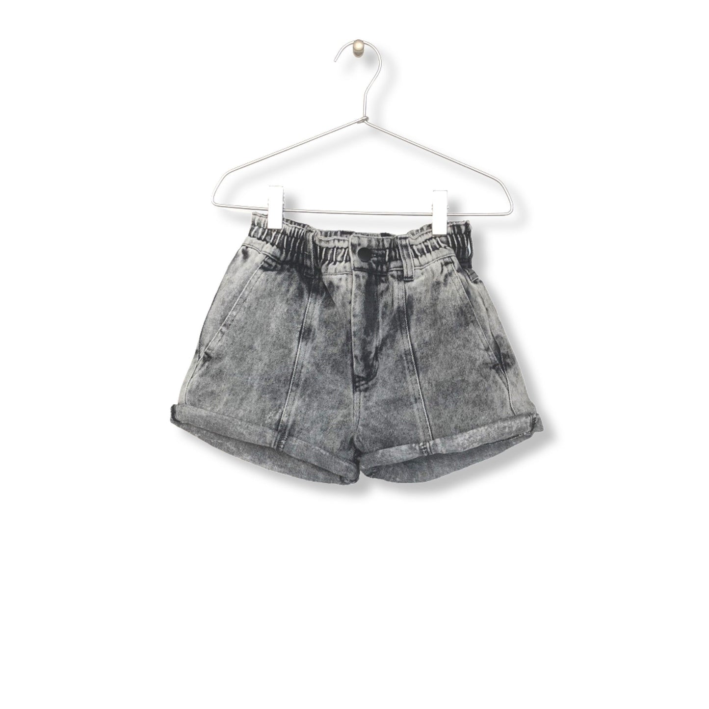 GREY DENIM SHORTS