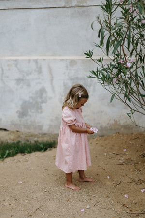 Pink dress with flowers Dresses Tiny Bunny 